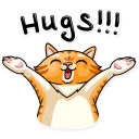 😍-Striped Cat, Telegram Sticker