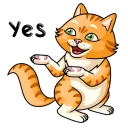 ✅-Striped Cat, Telegram Sticker