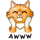 ☺️-Striped Cat, Telegram Sticker