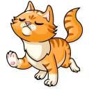 🚶-Striped Cat, Telegram Sticker