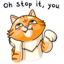☺️-Striped Cat, Telegram Sticker