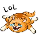 😂-Striped Cat, Telegram Sticker