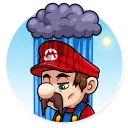 ☹️-Super Mario, Telegram Sticker