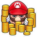 😑-Super Mario, Telegram Sticker