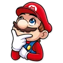 🤔-Super Mario, Telegram Sticker