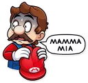 😨-Super Mario, Telegram Sticker