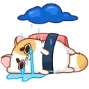 😭-Sushi Cat, Telegram Sticker