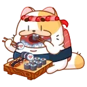😋-Sushi Cat, Telegram Sticker