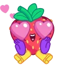 😍-Sweety Strawberry, Telegram Sticker