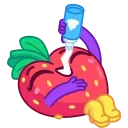 🤤-Sweety Strawberry, Telegram Sticker