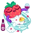 😌-Sweety Strawberry, Telegram Sticker