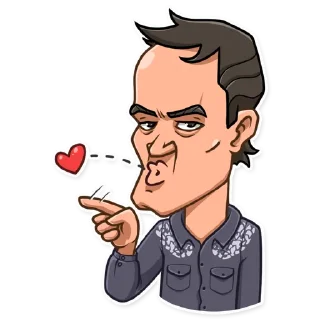 😘-Quentin Tarantino, Telegram Sticker