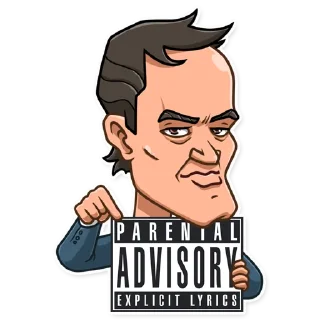 🤐-Quentin Tarantino, Telegram Sticker
