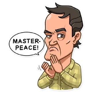 👏-Quentin Tarantino, Telegram Sticker