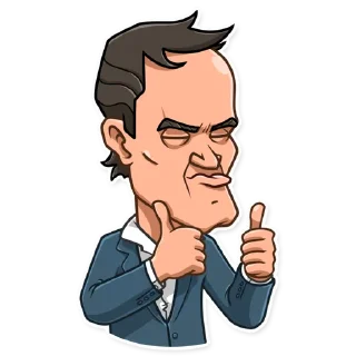 👍-Quentin Tarantino, Telegram Sticker