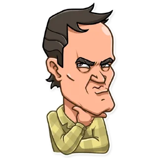 🤔-Quentin Tarantino, Telegram Sticker