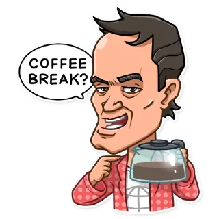 ☕️-Quentin Tarantino, Telegram Sticker