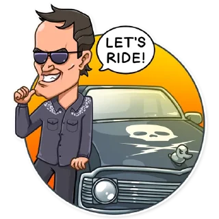 😎-Quentin Tarantino, Telegram Sticker