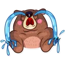 😭-Honey Bear, Telegram Sticker