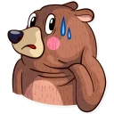 😓-Honey Bear, Telegram Sticker