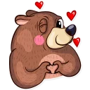 😍-Honey Bear, Telegram Sticker