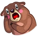 😨-Honey Bear, Telegram Sticker