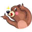 👈-Honey Bear, Telegram Sticker