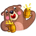 🍻-Honey Bear, Telegram Sticker