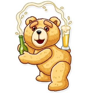 🍾-Ted, Telegram Sticker