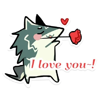 😍-Wolf Link, Telegram Sticker