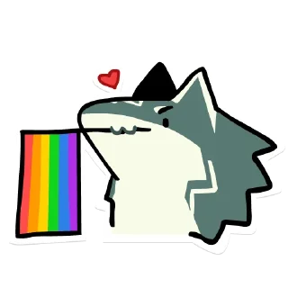 🏳️‍🌈-Wolf Link, Telegram Sticker
