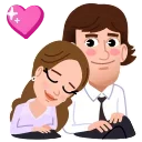 👩‍❤️‍💋‍👨-The Office, Telegram Sticker