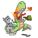 😡-The almost good Dinosaur, Telegram Sticker