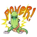 💪-The almost good Dinosaur, Telegram Sticker