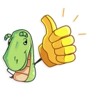 👍-The almost good Dinosaur, Telegram Sticker