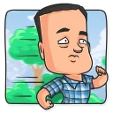 🏃-Cinema Male Heroes, Telegram Sticker