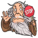 ⛔-Cinema Male Heroes, Telegram Sticker