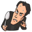 😰-Cinema Male Heroes, Telegram Sticker