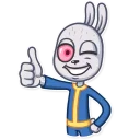 👍-Not Your Bunny, Telegram Sticker