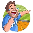 😂-Football Fan, Telegram Sticker