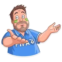 😐-Football Fan, Telegram Sticker
