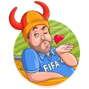 😘-Football Fan, Telegram Sticker