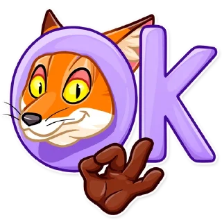 👌-What Does The Fox Say, Telegram Sticker