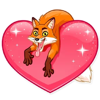 ❤️-What Does The Fox Say, Telegram Sticker