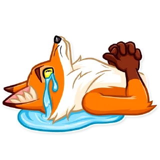 😭-What Does The Fox Say, Telegram Sticker