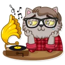 🎶-Vincent Whiskers, Telegram Sticker