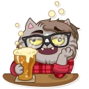 🍺-Vincent Whiskers, Telegram Sticker