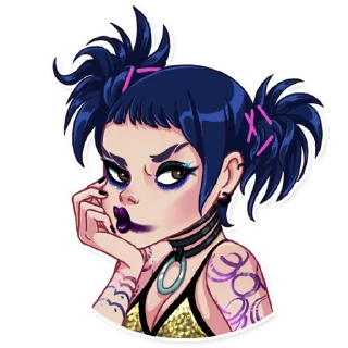 😒-The Witness Girl, Telegram Sticker
