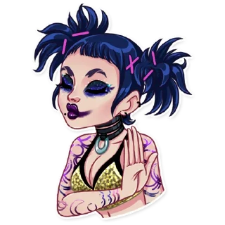 🤚-The Witness Girl, Telegram Sticker