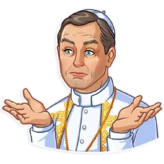 🤷‍♂️-The Young Pope, Telegram Sticker